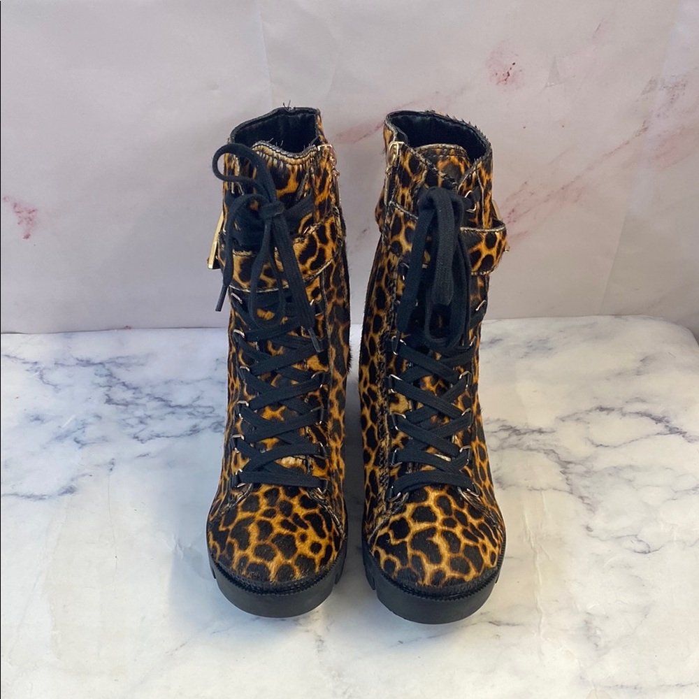 NWT SCHUTZ Leopard Print Women's Boots Size 7